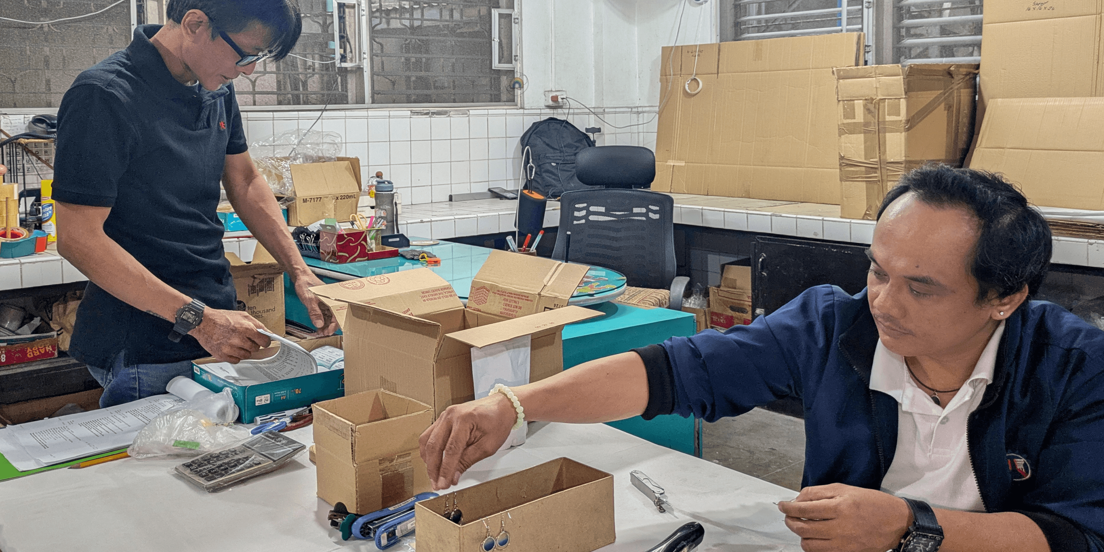 Packaging and shipping process