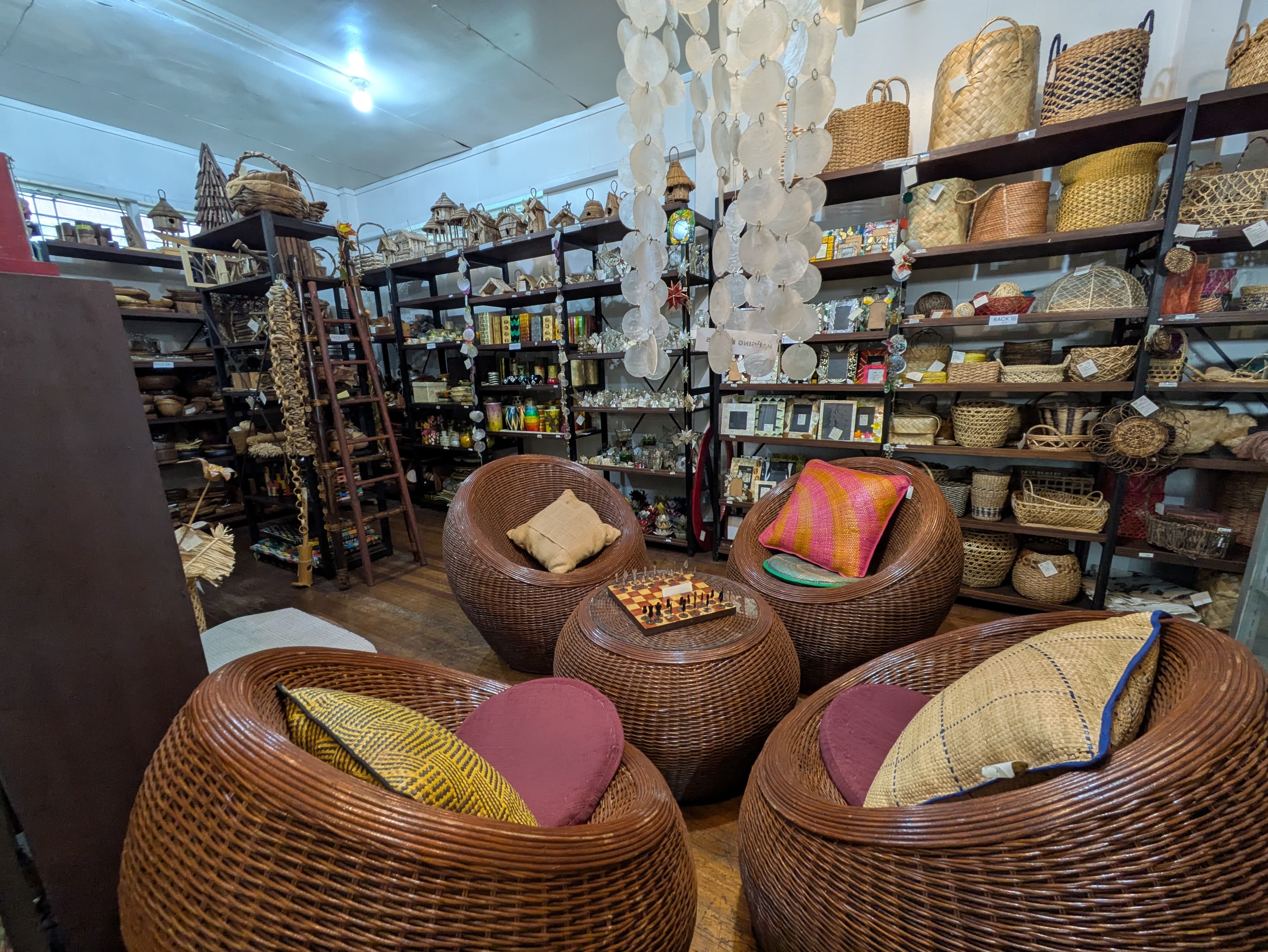 Handicrafts shelves background